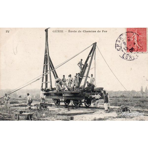 Carte postale ancienne - G�nie - �cole de Chemins de Fer -N�8908