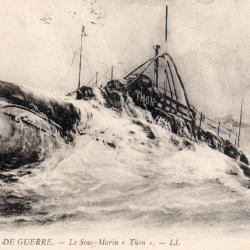 Carte postale ancienne Marine de guerre sous-marin Le Thon -N&deg;8909
