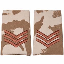 Lot de 2 Fourreaux d'&Eacute;paule Sergent Arm&eacute;e Britannique Camouflage D&eacute;sert