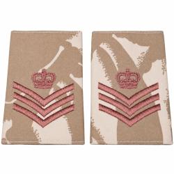 Lot de 2 Fourreaux d'&Eacute;paule Staff Sergeant Arm&eacute;e Britannique Camouflage D&eacute;sert