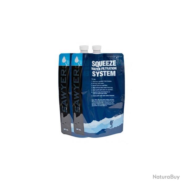 Lot de 2 pochettes compressibles Sawyer 2 Litres / 64 oz