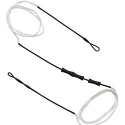 Corde &agrave; arc recurve Core en Dacron avec protection des doigts - Blanc 66/12