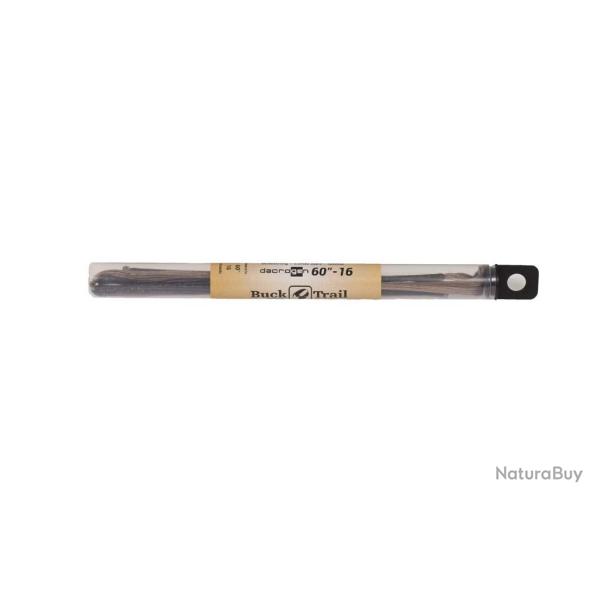 Corde d'arc traditionnelle Dacron Buck Trail Standard - 16 brins Marron Marron 16 brins 60 pouces