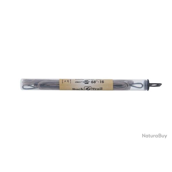 Corde d'arc traditionnelle Dacron Buck Trail Standard - 16 brins Marron Marron 68 pouces 16 brins