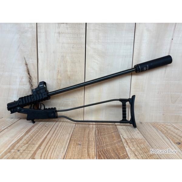 Carabine Little Badger Chiappa .22 LR - Point rouge Bushnell - Silencieux Browning