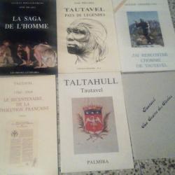 lot de 5 livres sur TAUTAVEL ( site pr&eacute;historique )