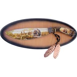 Couteau Frost Cutlery Native American Fixed Blade Lame Acier Inox Manche Imitation Cerf FHK0239I