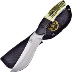 Couteau Frost Cutlery Trophy Stag Small Bowie Lame Inox Manche Imitation Cerf &Eacute;tui Nylon Noir FTS002