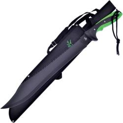 Couteau Frost Cutlery Tac Xtreme Machete Green Black Lame Acier Inox Manche Caoutchouc FTA051BG