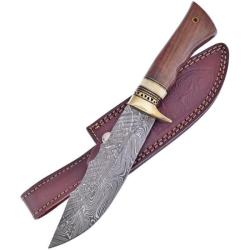 Couteau Frost Cutlery Chipaway Sky Dancer Bowie Damascus Lame Acier Damas Manche Noyer FCW613WWD