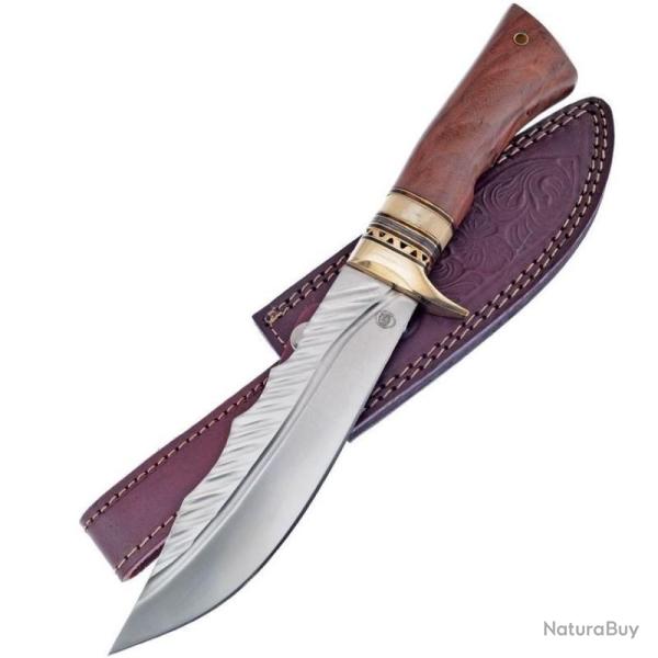 Couteau Frost Cutlery Chipaway Sky Dancer Bowie Walnut Lame Inox Manche Noyer �tui Cuir FCW613WW