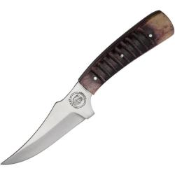 Couteau Frost Cutlery Eternal Torch Skinner Lame Acier Inox Manche Os &Eacute;tui Cuir Brun FCW503SCTB