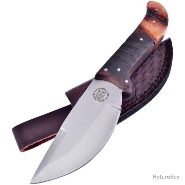 Couteau Frost Cutlery Chipaway Cochise Spirit Bowie Lame Inox Manche Bois �tui Cuir Brun FCW356