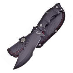 Couteau Frost Cutlery Bowie Black ABS Lame Acier 3Cr13 Manche ABS Housse Nylon FBKH011B