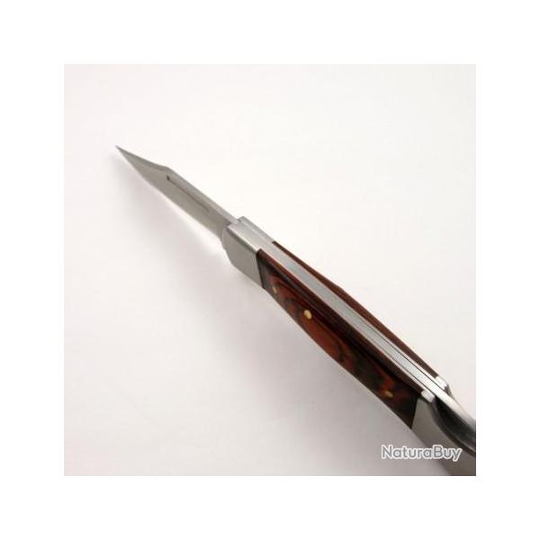 Lot de 3 Couteau de Chasse Pliant Rite Edge Classic Lame Acier Inox Manche Bois Lockback CN2108265