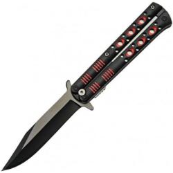 Lot de 10 Couteaux Fa&ccedil;on Papillon A/O Abs Handle Stainless Blade Linerlock CN300514RD