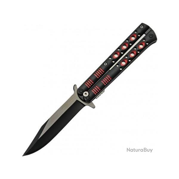 Lot de 10 Couteaux Fa�on Papillon A/O Abs Handle Stainless Blade Linerlock CN300514RD