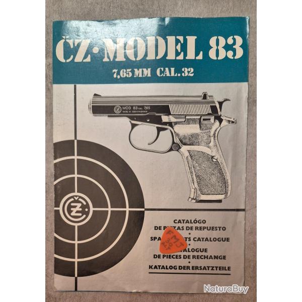 Notice pour pistolet CZ model 83