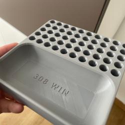 Plateau de rechargement 50 &eacute;tuis 308 WIN gris