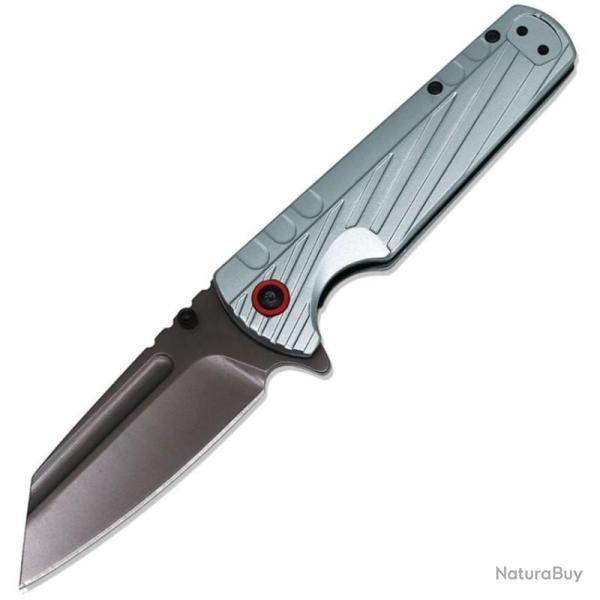 Couteau ElitEdge Silver Lame Acier 440C Manche Aluminium Linerlock EE10A136LGY