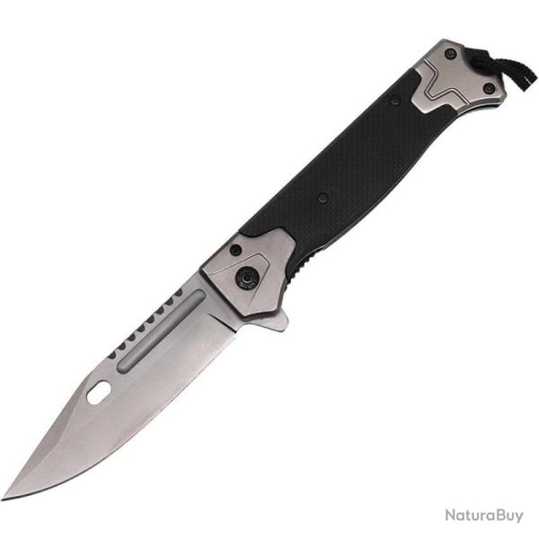 Couteau Pliant ElitEdge A/O Lame Acier Titane Manche G10 Noir EE10A121BK