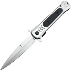 Couteau Pliant ElitEdge A/O Lame Spear Point Satin&eacute;e Manche Inox G10 EE10A118GY