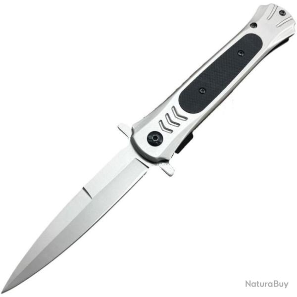 Couteau Pliant ElitEdge A/O Lame Spear Point Satin�e Manche Inox G10 EE10A118GY