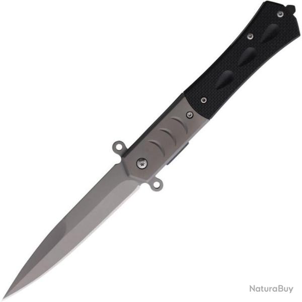 Couteau Pliant ElitEdge A/O Lame Acier 420C Titane Manche G10 Noir EE10A108BK
