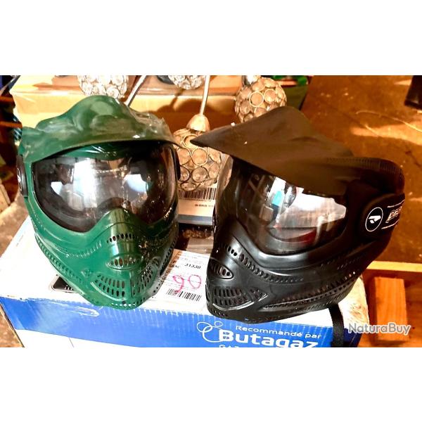 Lot de 2 Masques Paintball ou Airsoft