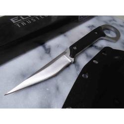 Lot de 3 Couteau Kiridashi ElitEdge Satin Lame Acier 440 Manche Synth&eacute;tique Noir Etui Abs EE20691SL