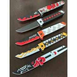 Lot de 5 Couteaux Tanto Elitedge EE10A102XX A/O Lame Tanto Acier 420C EE10A102BKR-WOR-YW-RDM-BRW
