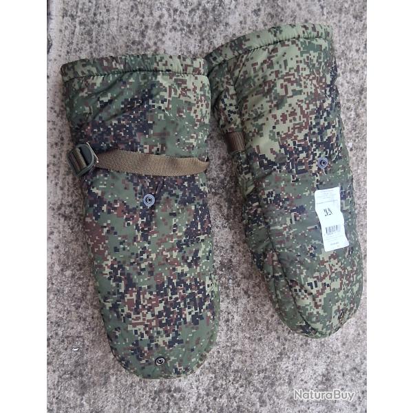 MOUFLES MITAINES CAMOUFLAGE "TSIFRA" ARM�E RUSSE NEUVES 2023 GRANDE TAILLE