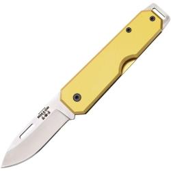 Couteau de Poche EDC Bear & Son 110 USA Lame Acier Carbone Slip Joint Manche Alu Jaune BC110YW