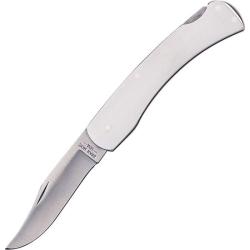 Couteau de Poche Bear & Son 105 Lame Acier Inoxydable Lockback Manche Acier Bross&eacute; USA BC105