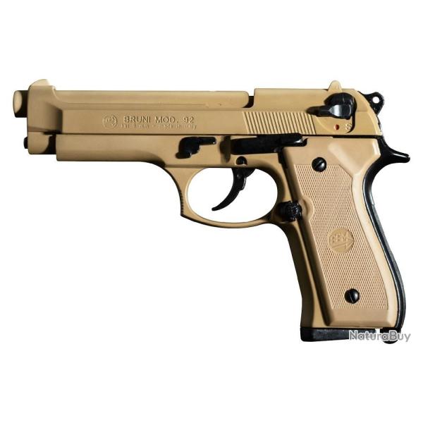 PISTOLET BRUNI MOD.92 DESERT 9MM BLANC/GAZ