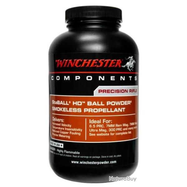 POUDRE SANS FUMEE WINCHESTER STABALL HD 454g UC0380 UN0509 1.4C+