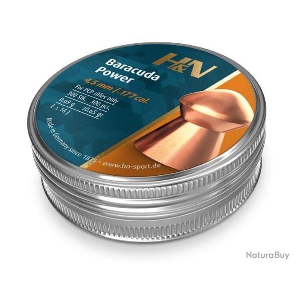 BALLES HN 4.5 BARACUDA CUIVRE POWER POINTU (0.69GR) x300+
