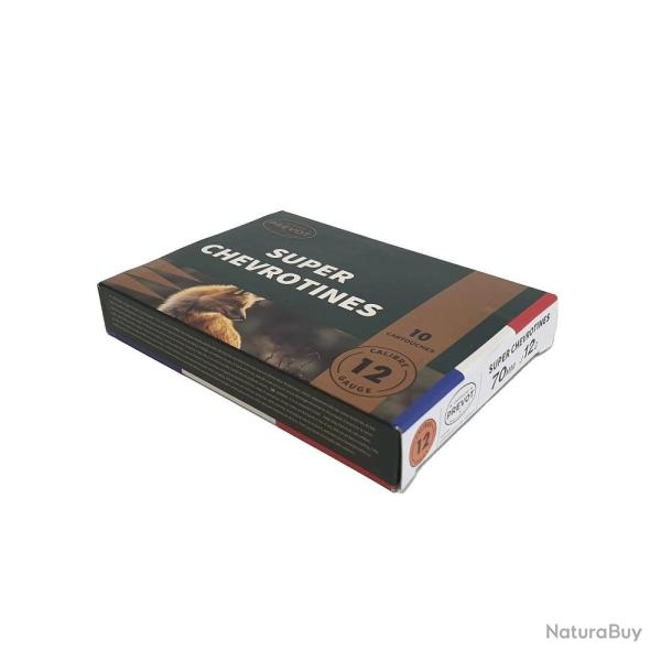 BOITE 10 CARTOUCHES PREVOT CHEVROTINES MINI MAG JUPE 12/70 12G+