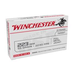 Munitions Winchester 223rem 55gr FMJ x5boites