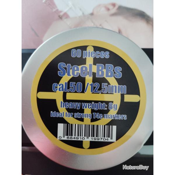 60 billes acier cal 50 8 grammes