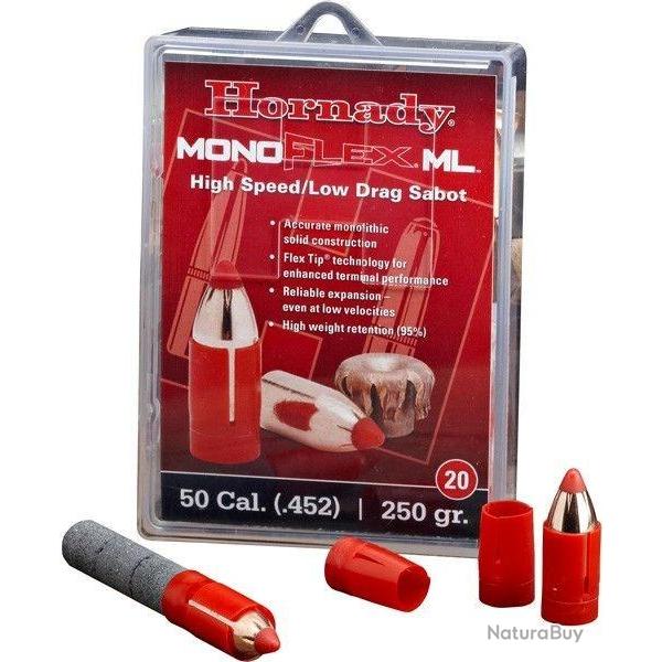 BOITE DE 20 OGIVES HORNADY 50 SABOT LOW DRAG 250 GMX 67274
