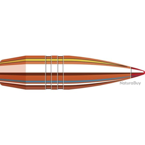 BOITE DE 50 OGIVES HORNADY 338 CAL.338 185 GR GMX 33270