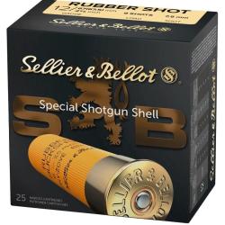 CARTOUCHES SB RUBBER BUCK SHOT CHEVROTINE CAOUTCHOUC 9GR CAL.12