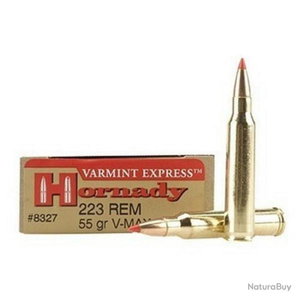 BOITE DE 20 CARTOUCHES HORNADY 223 REM 55 GR V-MAX 8327*