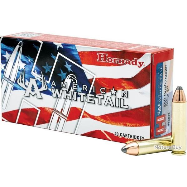 BOITE DE 20 CARTOUCHES HORNADY 450 BUSHMASTER 245GR INTERLOCKAW 82242