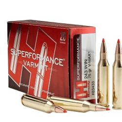 BOITE DE 20 CARTOUCHES HORNADY 243WIN 75 GR V-MAX 83433