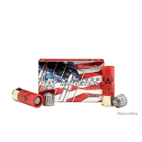 BOITE DE 5 CARTOUCHES HORNADY 12 GA RIFLED SLUG 1 OZ AW 86234+