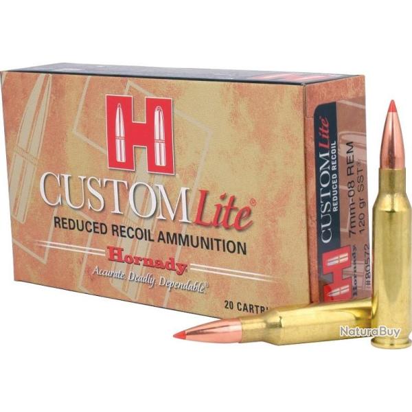 BOITE DE 20 CARTOUCHES HORNADY 7MM-08 REM 120 GR SST LITE 80572