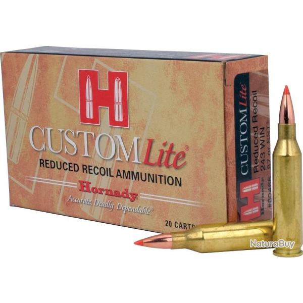 BOITE DE 20 CARTOUCHES HORNADY 243 WIN 87 GR SST LITE 80466