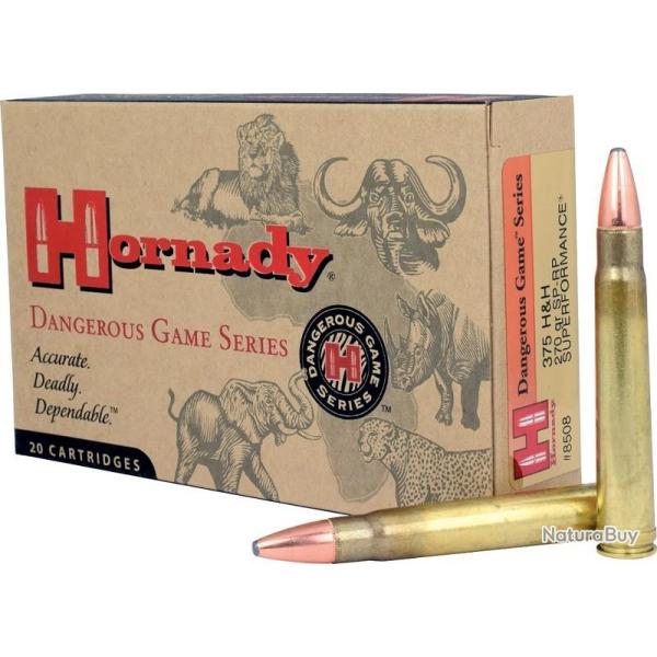 BOITE DE 20 CARTOUCHES HORNADY 375 H&H 270 GR SP-RP SPF 8508